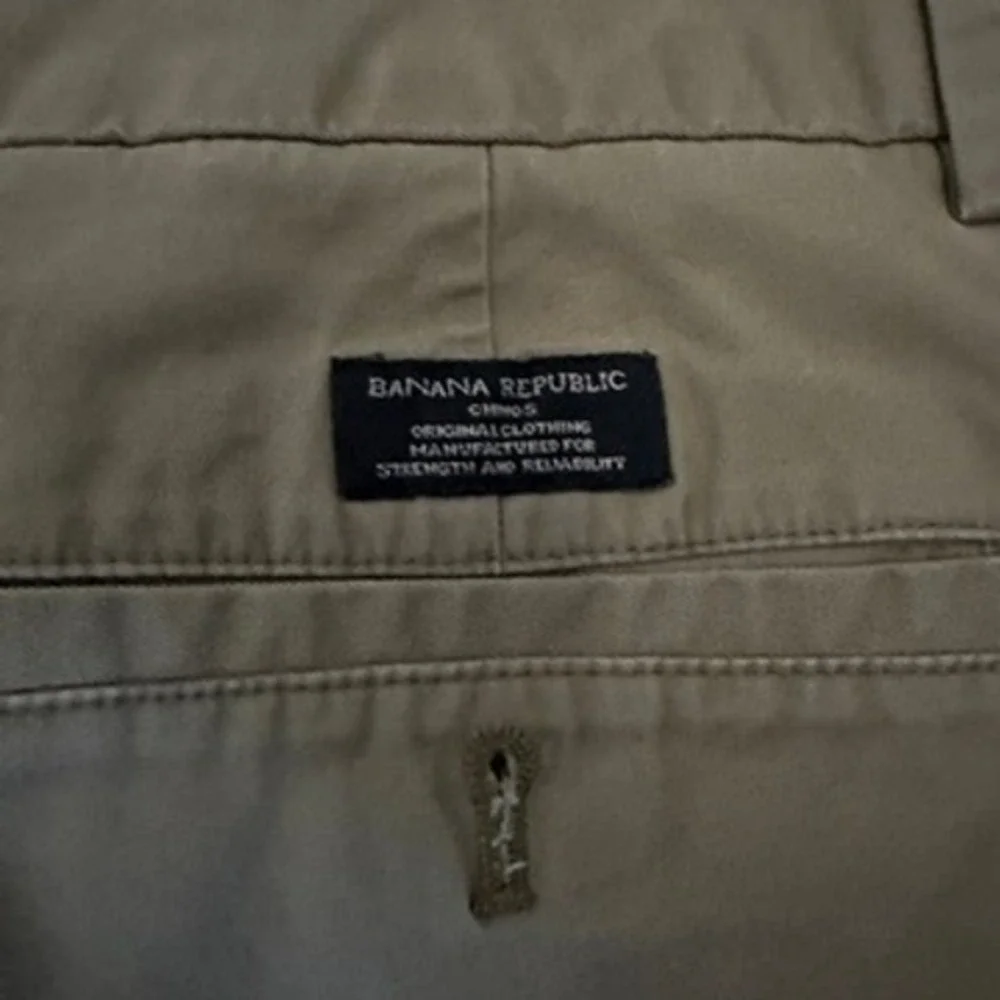 Banana Republic Aiden Chino Pants Mens 36x32 Khaki Tan Slim Fit Stretch Cotton